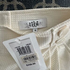 Tibi Off-White Textured Skirt